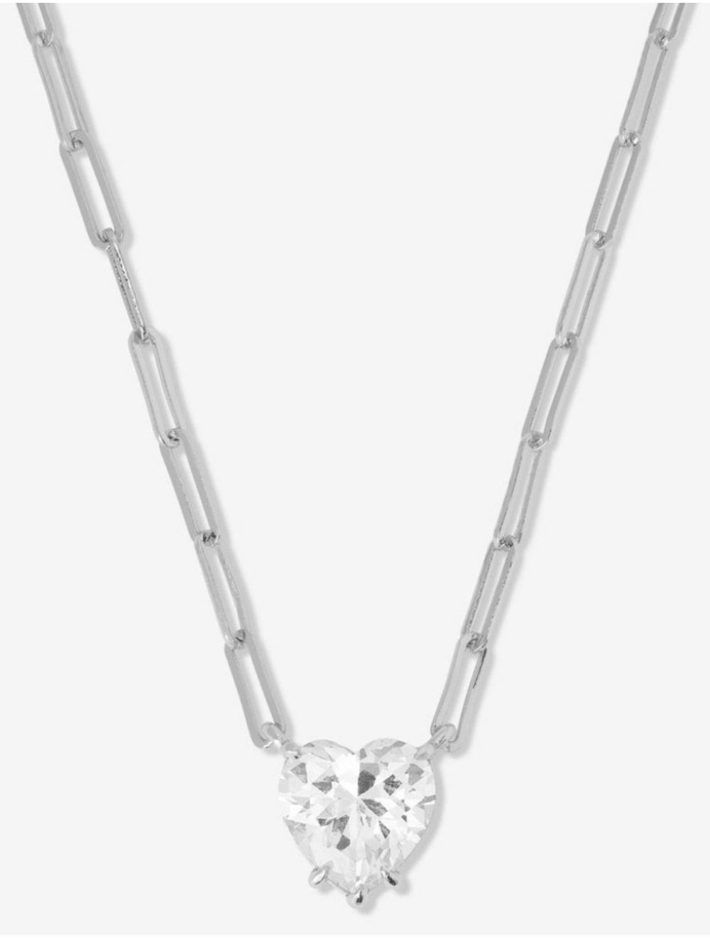 Melinda Maria Samantha Loves You MoreSilver Necklace Simulated Diamond Heart